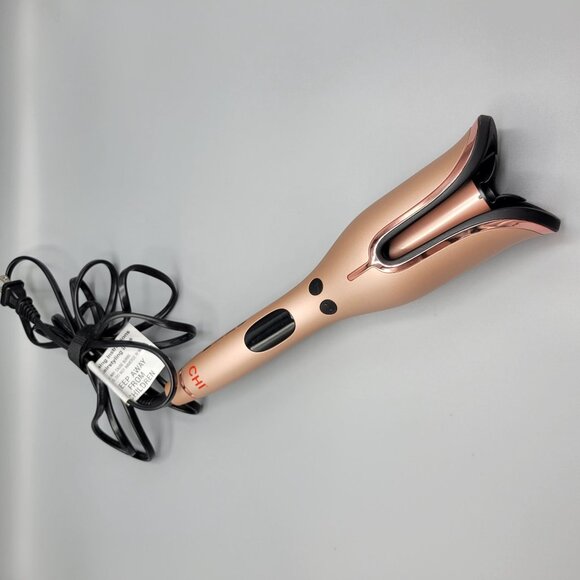 Chi Spin N Curl Ceramic Rotating Hair Curler Rose Gold No Box - Picture 2 of 12